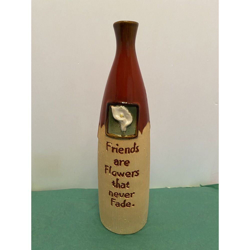 Enjoy Life's Blessings Decor Kitchen Wine Bottle‎ Ceramic Friends Are Flowers.